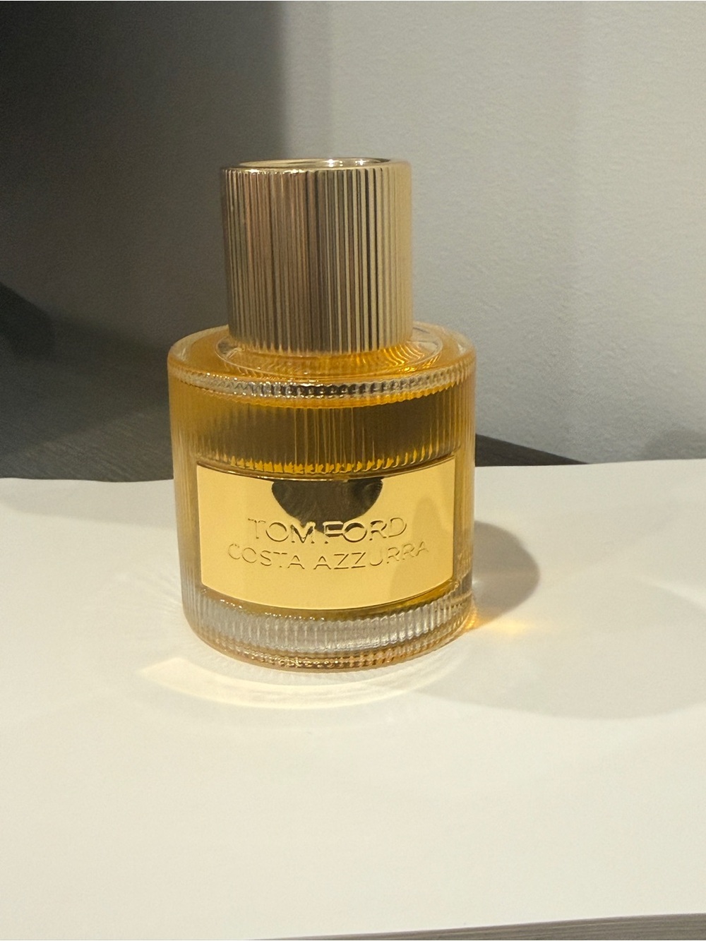 Tom Ford Costa Azzurra Amber and Gold Ribbed Bottle